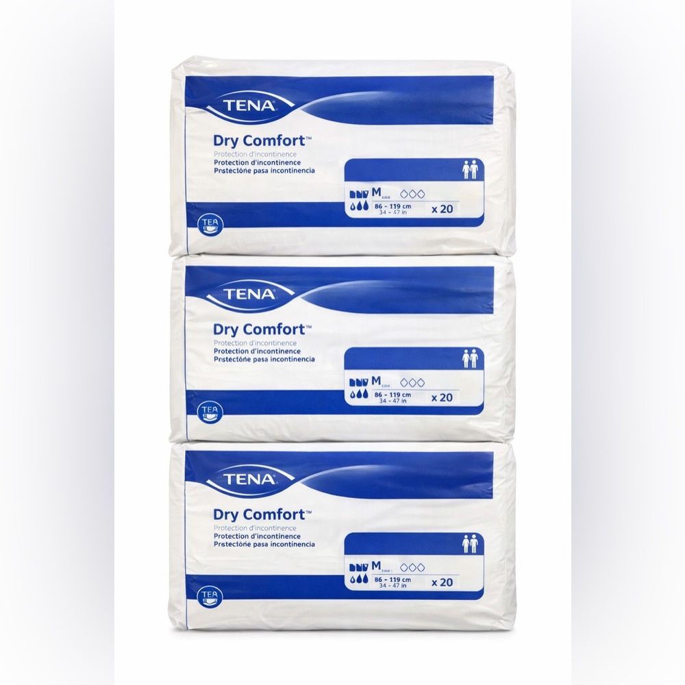 Tena Dry Comfort Incontinence Underwear Size M 3 Pack (60 Total)